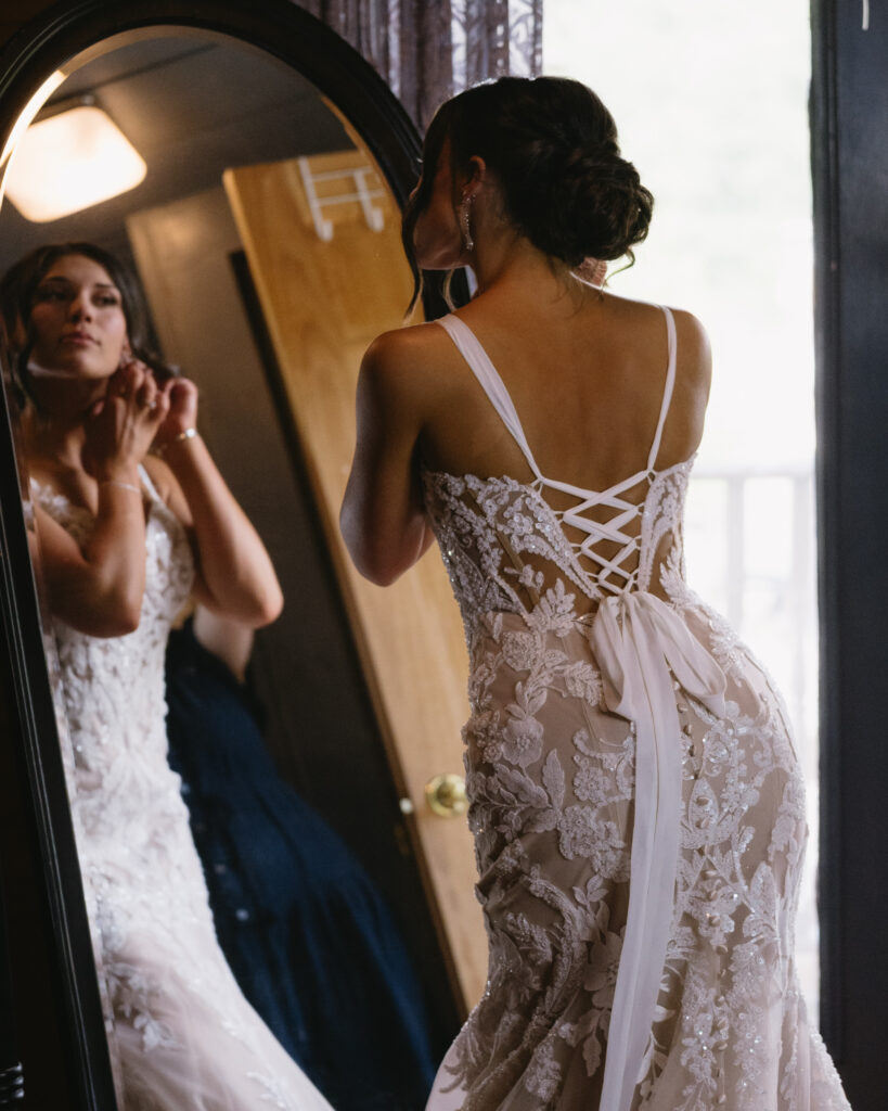 Bride getting ready
